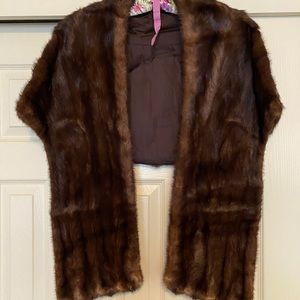 Vintage Mink Stole with matching beret.
